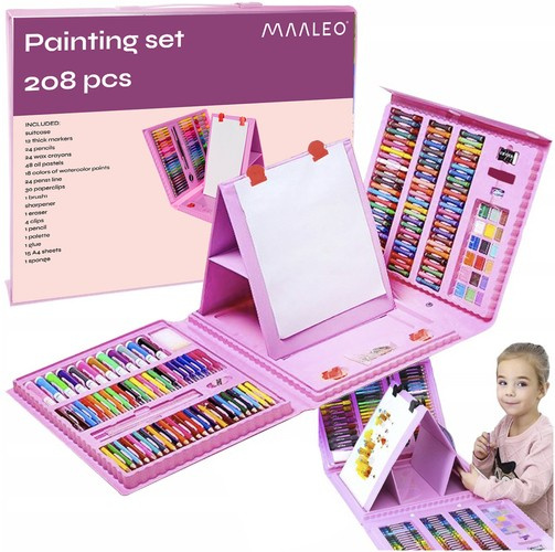 Malesett I Koffert 208 Deler Flerfarget
