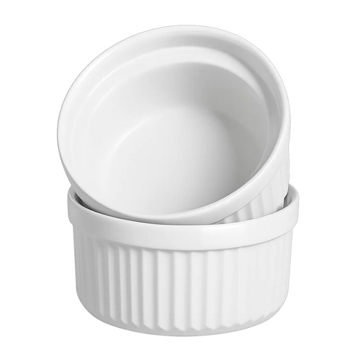 Ovnfast Ramekin Skålesett Hvit 6 Deler Keramikk