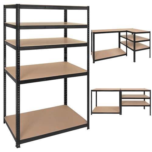 eng_pl_Regal-magazynowy-czarny-180x100x60-Bigstren-18827_16.jpg Lagerreol Metallhylle med 5 hyller, svart – for garasje og kjeller, 180 x 100 x 60 cm