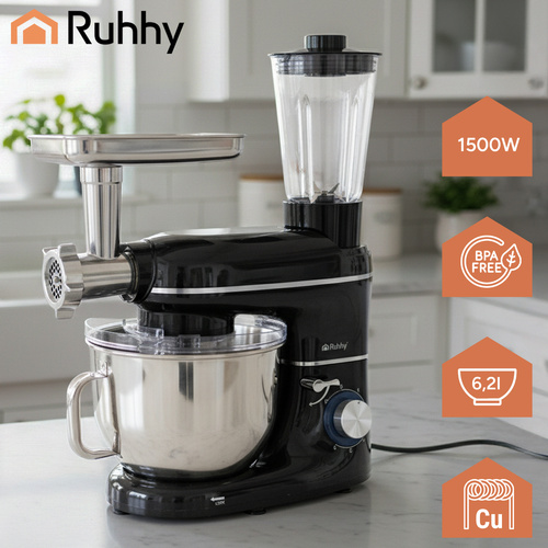 Kjøkkenmaskin Med Blender Svart 2200 W Plast