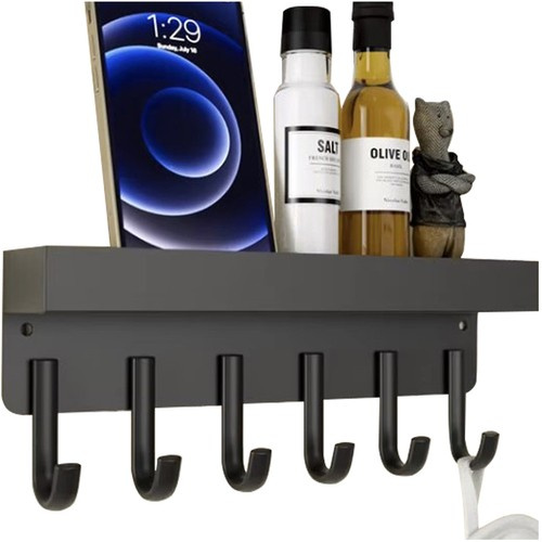 eng_pl_Ruhhy-24603-coat-rack-with-shelf-18014_12.jpg Klesstativ Med Hylle Svart Metall