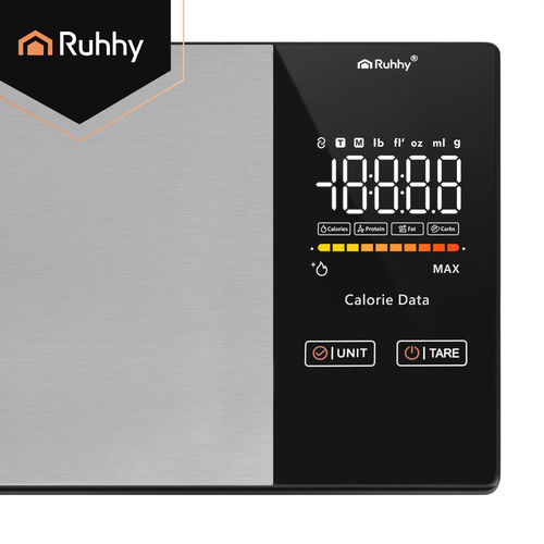 eng_pl_Ruhhy-24632-Bluetooth-Kitchen-Scale-19368_2.jpg Kjøkkenvekt med Bluetooth, elektronisk presisjonsvekt 1 g, LCD-display, opptil 5 kg
