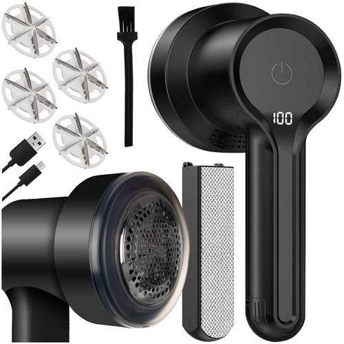 eng_pl_Ruhhy-25559-Cordless-Clothes-Shaver-18090_1.jpg Trådløs Nuppefjerner Hvit For Klær Plast
