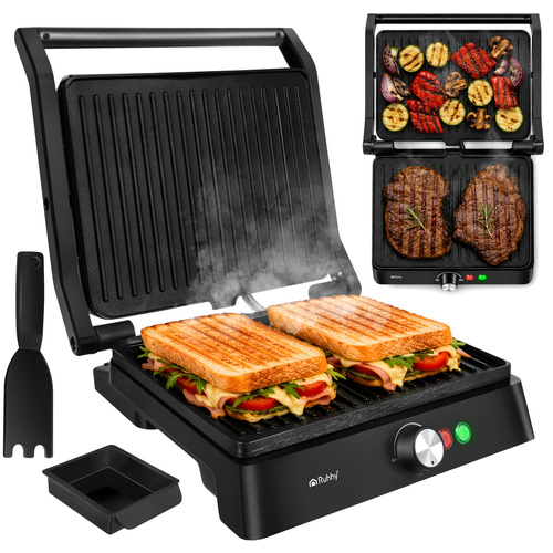 eng_pl_Ruhhy-26176-2000W-Electric-Grill-Toaster-19361_10.jpg Elektrisk Grill Og Brødrister Svart 2000 W