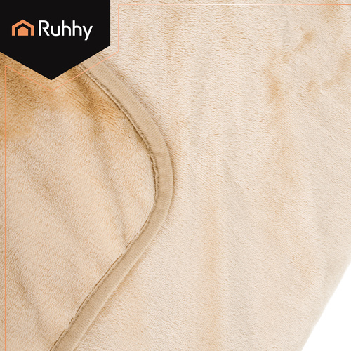 eng_pl_Ruhhy-26226-heated-bedspread-18476_2.jpg Elektrisk varmepledd - Oppvarmet Sengeteppe Polyester - Beige