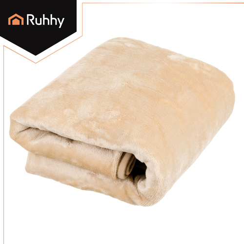 eng_pl_Ruhhy-26226-heated-bedspread-18476_9.jpg Elektrisk varmepledd - Oppvarmet Sengeteppe Polyester - Beige