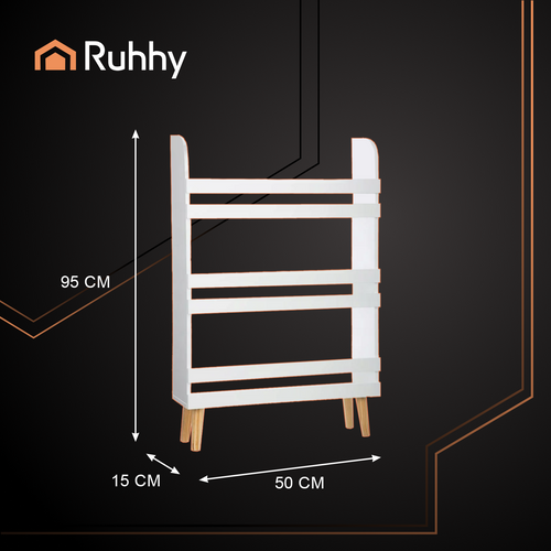 eng_pl_Ruhhy-26440-Toy-Bookshelf-18316_12.png Leke- Og Bokhylle Hvit Tre - 95 x 15 x 50 cm