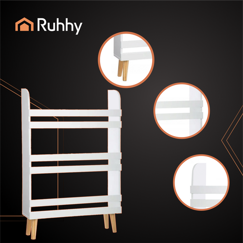 eng_pl_Ruhhy-26440-Toy-Bookshelf-18316_4.png Leke- Og Bokhylle Hvit Tre - 95 x 15 x 50 cm
