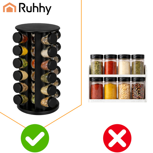 eng_pl_Spice-container-20-pcs-Ruhhy-organizer-19011_11.jpg Krydderbokser Med Organizer Svart 20 Deler