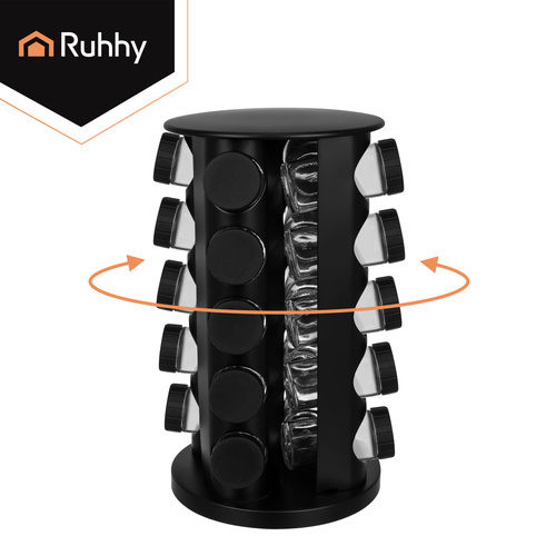 eng_pl_Spice-container-20-pcs-Ruhhy-organizer-19011_6.jpg Krydderbokser Med Organizer Svart 20 Deler