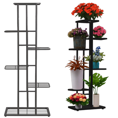 Blomsterstativ Svart 106 cm Metall