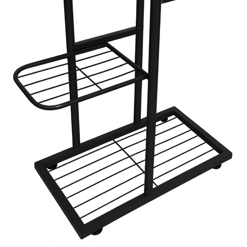 Blomsterstativ Svart 106 cm Metall