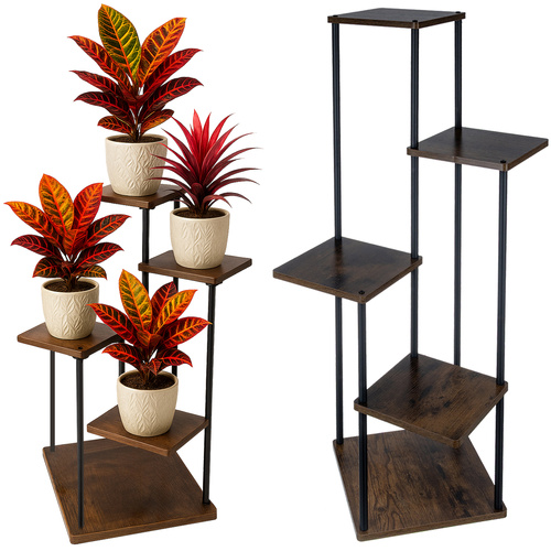 Blomsterstativ Svart 107 cm Metall