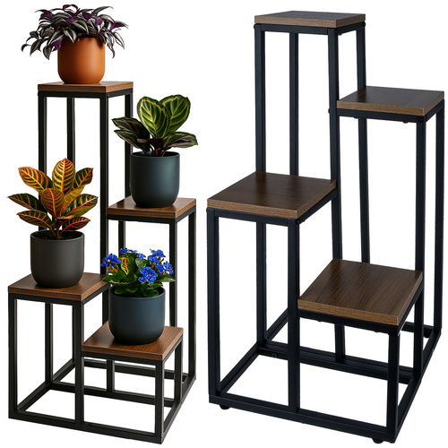 Blomsterstativ Svart 69 cm Metall