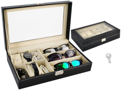 eng_pl_Watch-and-glasses-organizer-black-13616_11.jpg Klokke- Og Brilleorganisator Svart