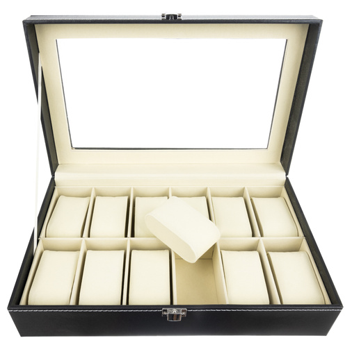 eng_pl_Watch-organizer-12-compartments-14967_6.jpg Klokkeoppbevaring Svart 12 Rom