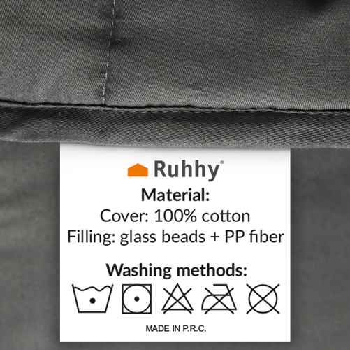 eng_pl_Weighted-blanket-200x150cm-6kg-Ruhhy-19094_12.jpg Vektteppe 6 kg - 200 x 150 cm Stoff Grå