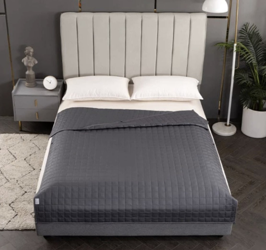 eng_pl_Weighted-blanket-200x150cm-6kg-Ruhhy-19094_2.jpg Vektteppe 6 kg - 200 x 150 cm Stoff Grå
